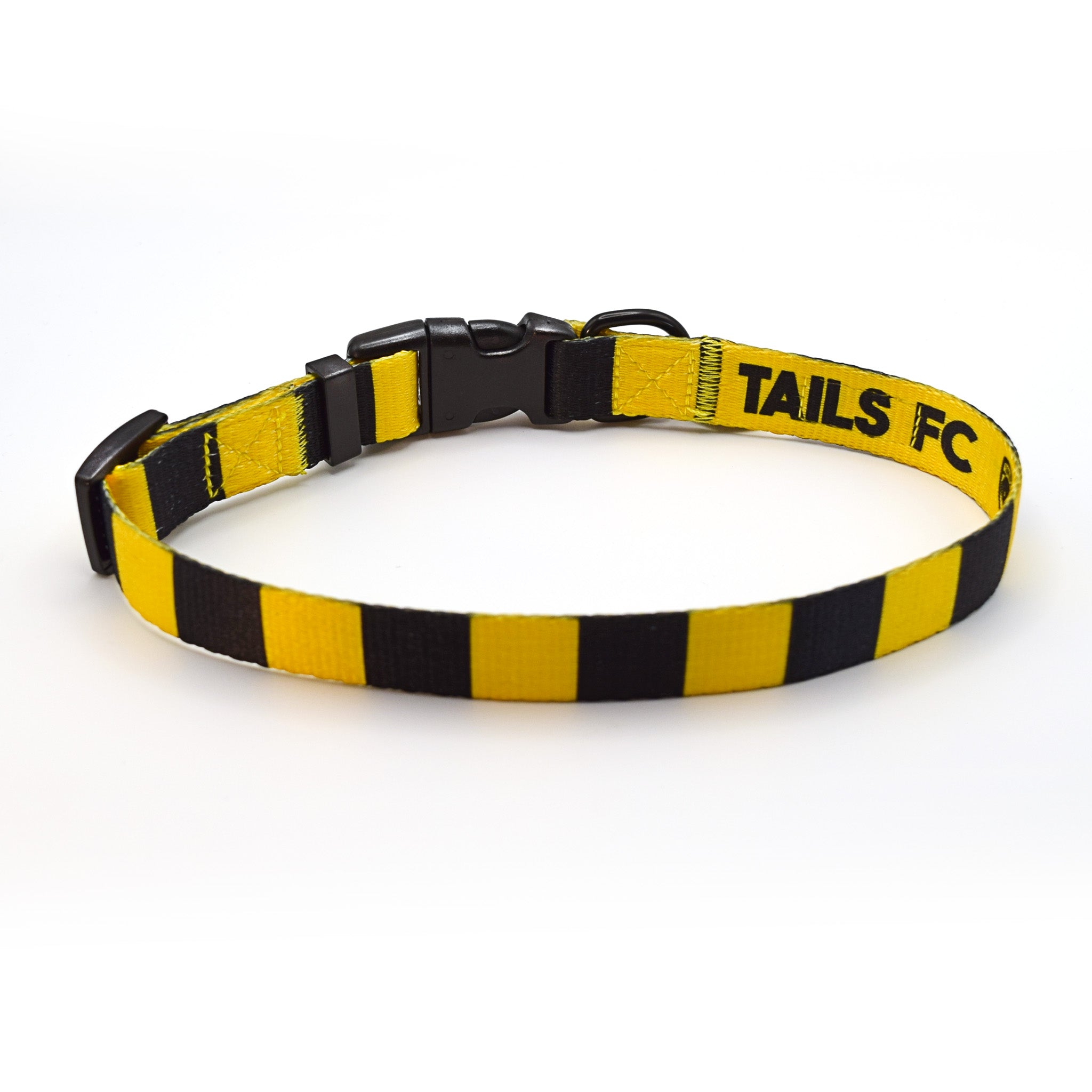 Hull Dog Collar - Amber & Black Stripe Football Pet Collar