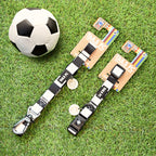 Juventus Dog Set - White & Black Stripe Football Dog Collar and Leash Set