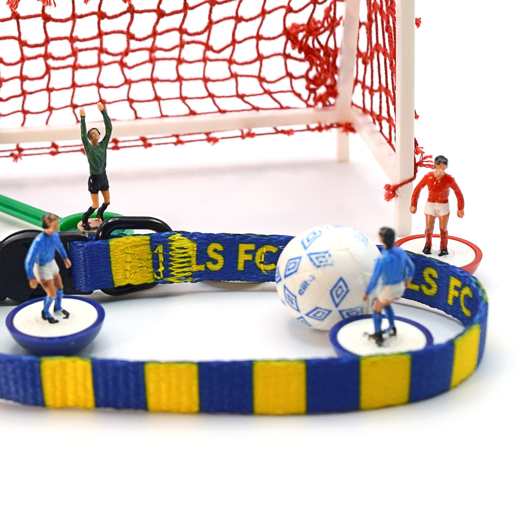Leeds Cat Collar - Blue & Yellow Stripe Football Pet Collar