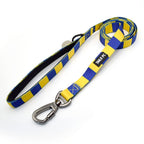 Leeds Pet Lead - Blue & Yellow Stripe Football Pet Lead