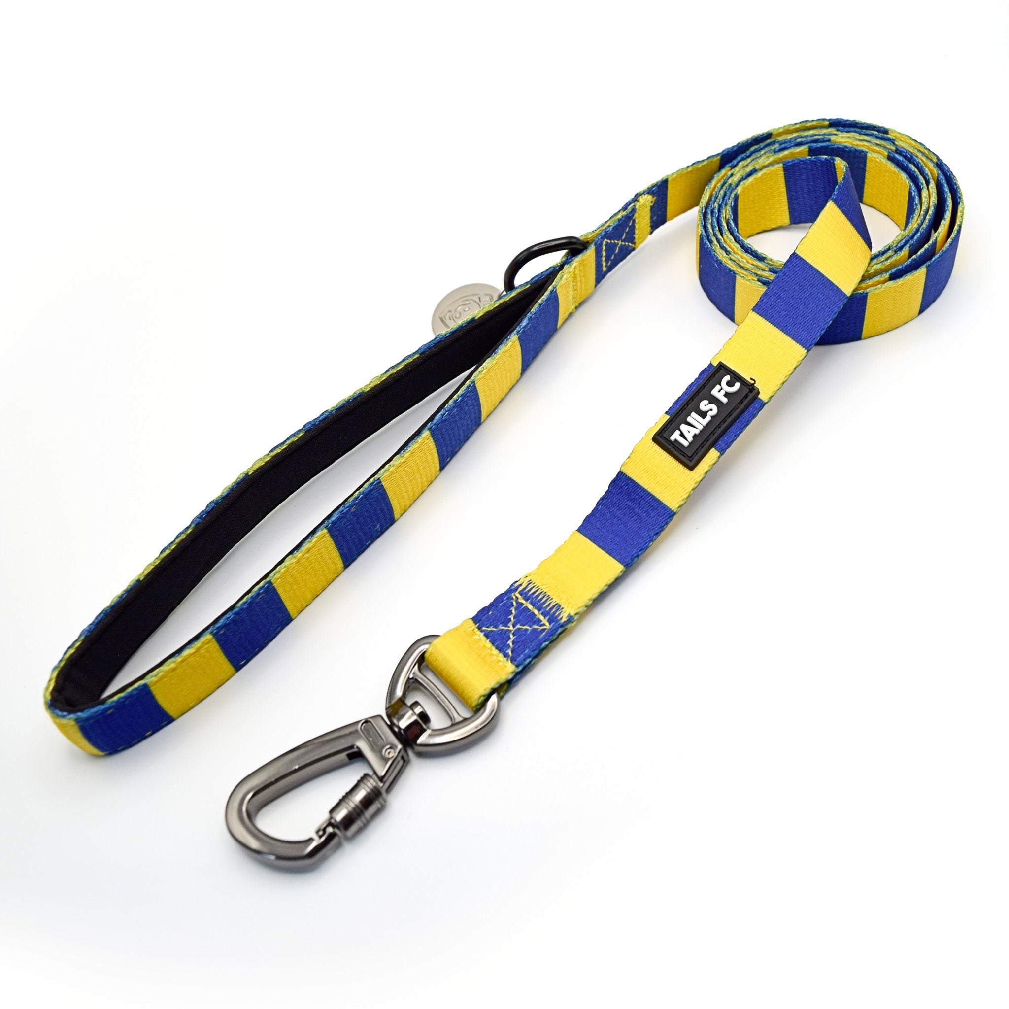 Leeds Pet Lead - Blue & Yellow Stripe Football Pet Lead