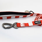 Liverpool Pet Lead - Red & White Stripe Football Pet Lead