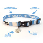 Manchester City Dog Collar - Sky Blue & White Stripe Football Pet Collar