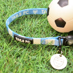 Manchester City Cat Collar - Sky Blue & White Stripe Football Pet Collar