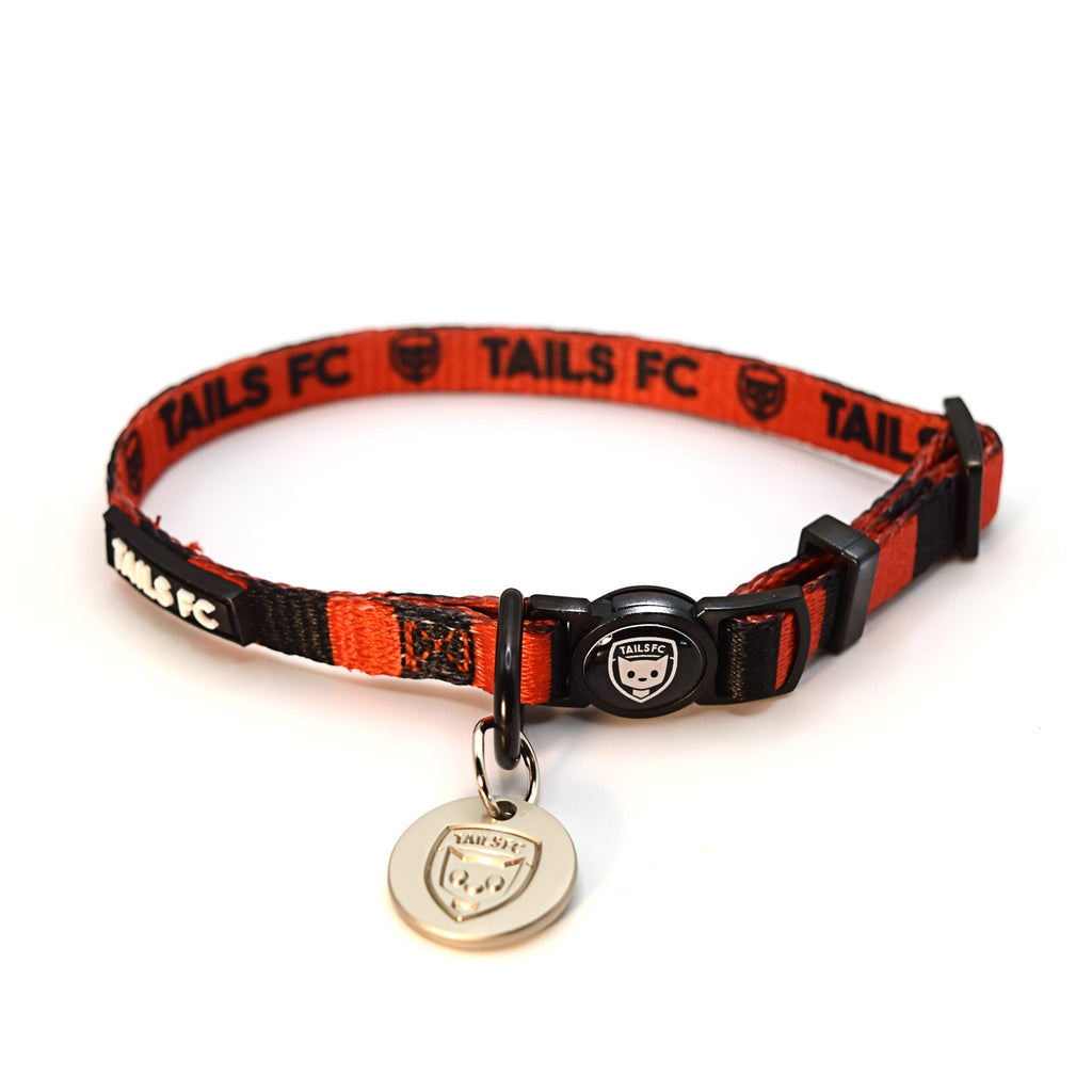 Manchester United Cat Collar - Red & Black Stripe Football Pet Collar