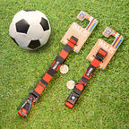 Manchester United Dog Set - Red & Black Stripe Football Dog Collar and Leash Set