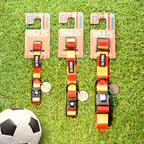 Motherwell Dog Collar - Red & Gold Stripe Football Pet Collar