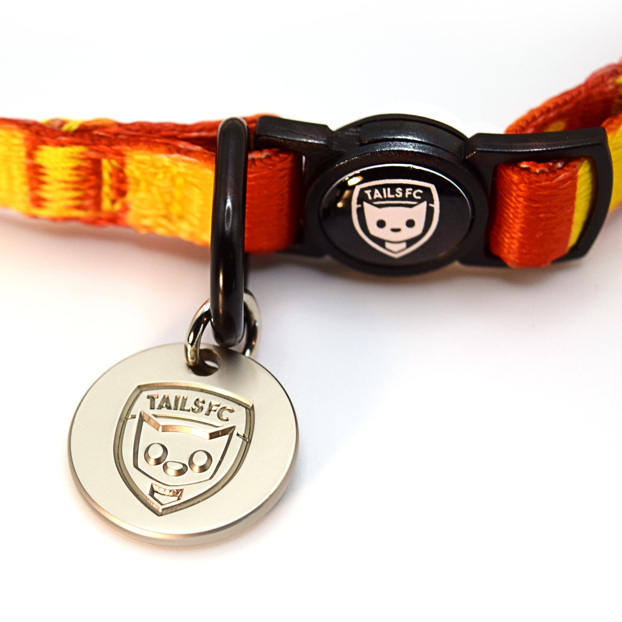 Motherwell Cat Collar - Red & Gold Stripe Football Pet Collar