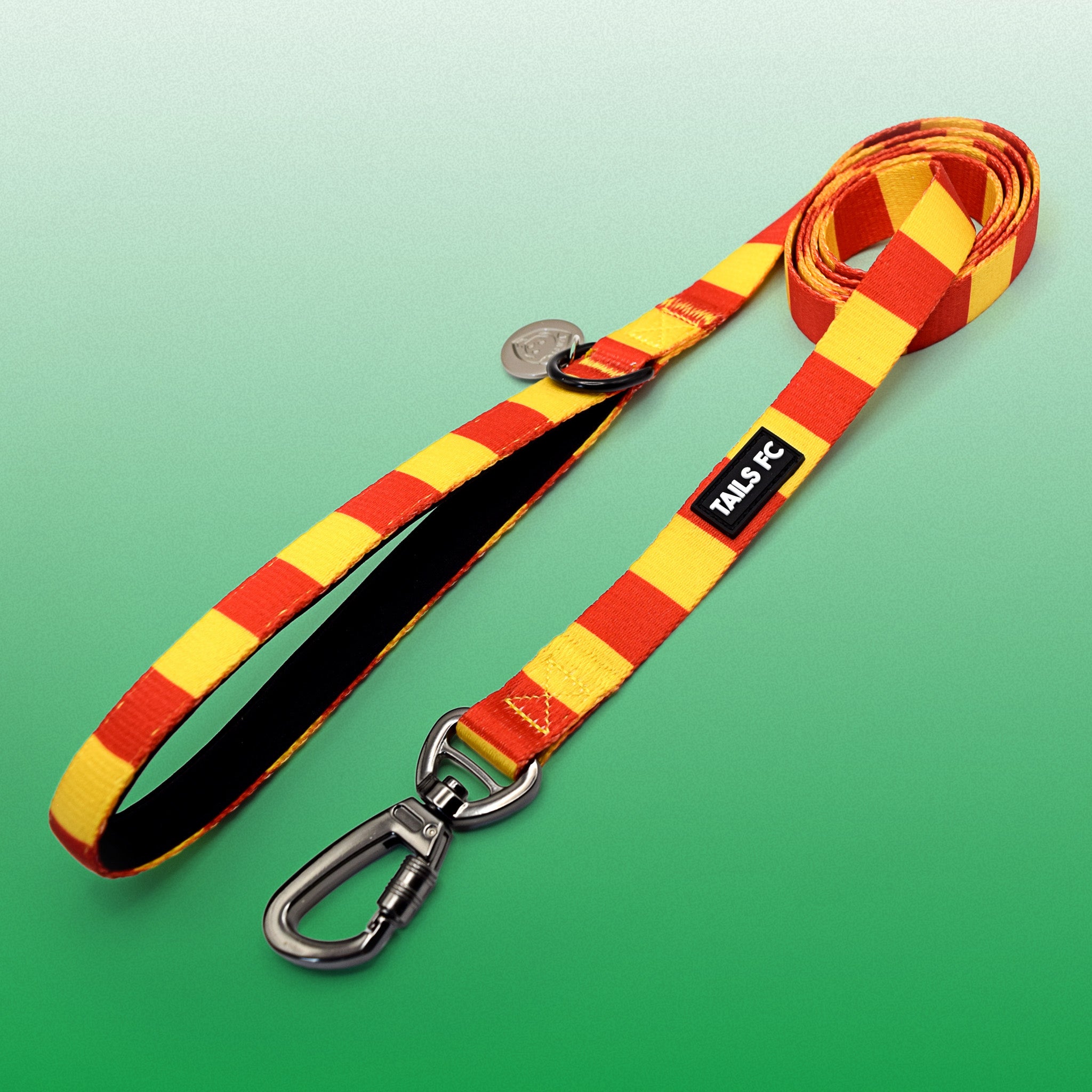 Motherwell Pet Lead - Red & Gold Stripe Football Pet Lead