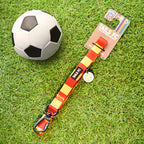 Motherwell Pet Lead - Red & Gold Stripe Football Pet Lead