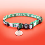 Northern Ireland Cat Collar - Green & White Stripe Football Pet Collar