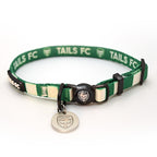 Northern Ireland Cat Collar - Green & White Stripe Football Pet Collar
