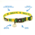 Norwich Dog Collar - Yellow & Green Stripe Football Pet Collar
