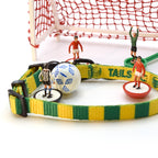 Norwich Cat Collar - Yellow & Green Stripe Football Pet Collar