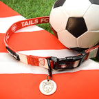 Nottingham Forest Dog Collar - Red & White Stripe Football Pet Collar