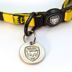 Oxford Cat Collar - Yellow & Black Stripe Football Pet Collar