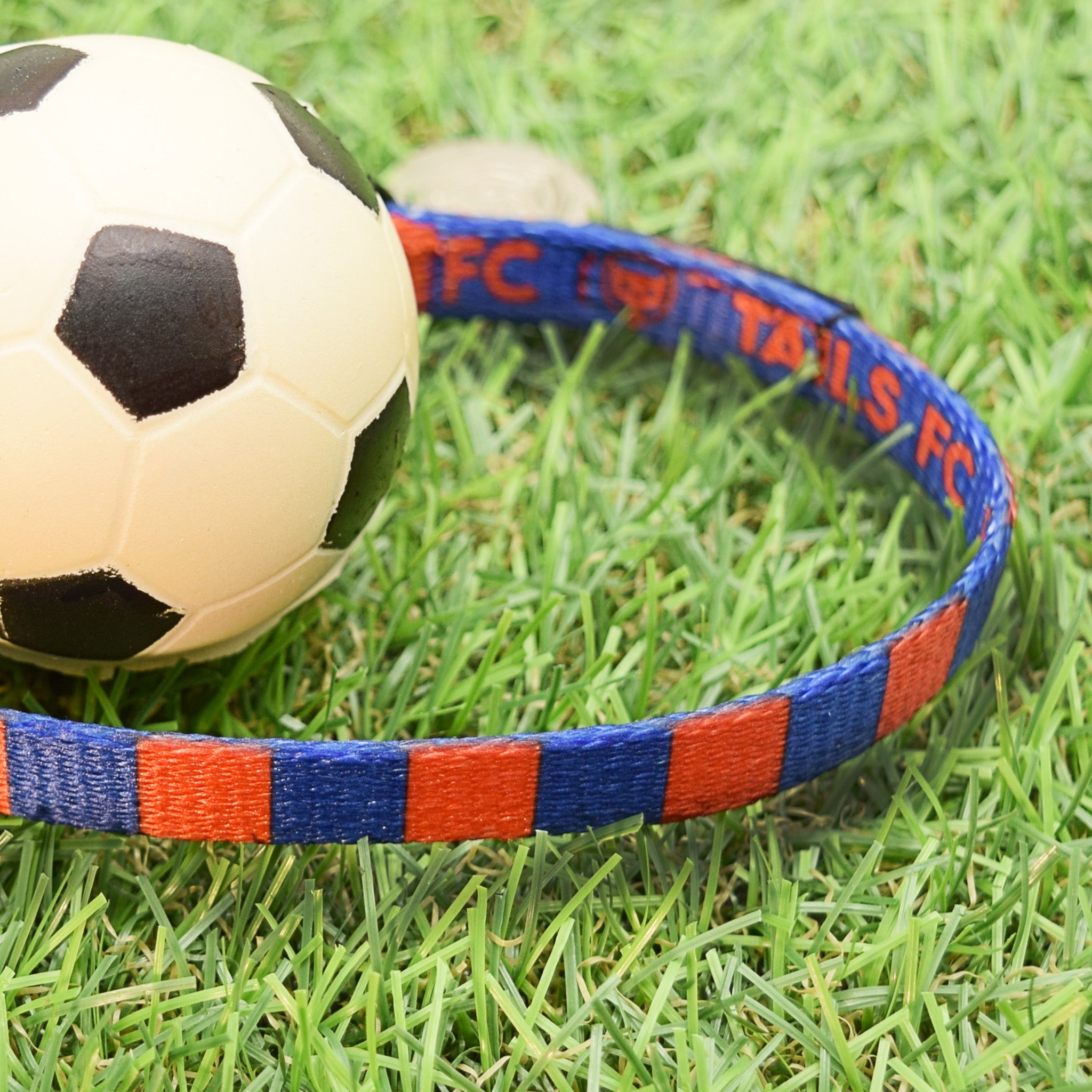 PSG Cat Collar - Red & Blue Stripe Football Pet Collar