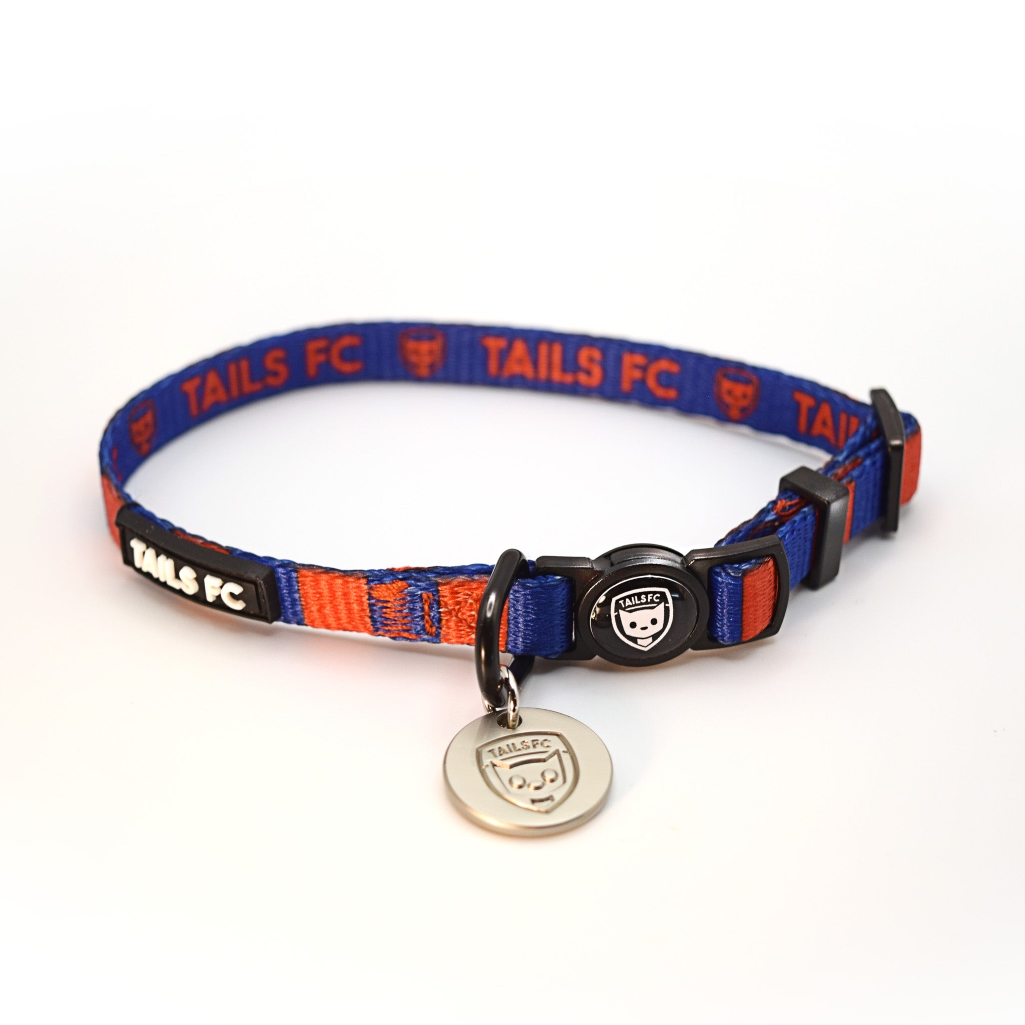 PSG Cat Collar - Red & Blue Stripe Football Pet Collar