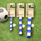 Portsmouth Dog Collar - Blue & White Stripe Football Pet Collar