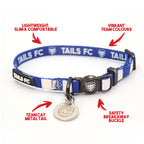 Rangers Cat Collar - Blue & White Stripe Football Pet Collar