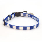 Rangers Cat Collar - Blue & White Stripe Football Pet Collar