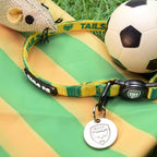 Republic of Ireland Cat Collar - Green & Gold Stripe Football Pet Collar