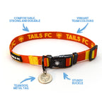 Spain Dog Collar - Red & Gold Stripe Football Pet Collar
