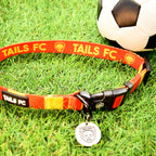 Spain Dog Collar - Red & Gold Stripe Football Pet Collar