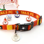 Spain Dog Collar - Red & Gold Stripe Football Pet Collar