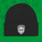 Black beanie with TAILS FC logo on a green background