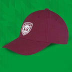 Tails FC Maroon cap with a logo on a green background