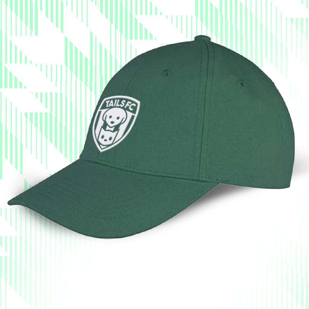 Tails FC Green cap with a logo on a white background