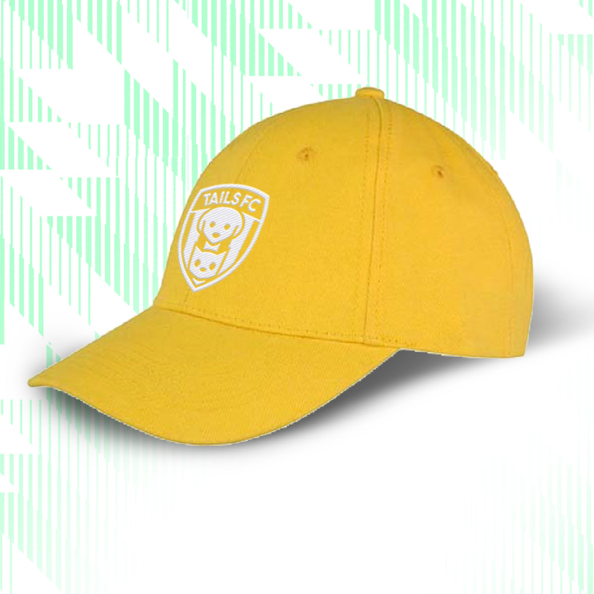 Tails FC Yellow cap with a logo on a white background