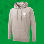 Tails FC Beige hoodie with a logo on a green background