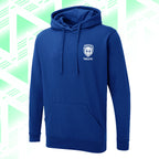 Tails FC Blue hoodie with a logo on a white background