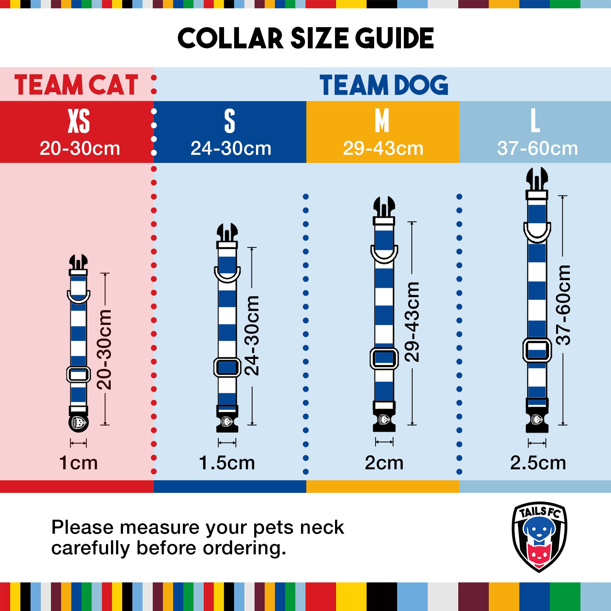 Tottenham Dog Set - White & Blue Stripe Football Dog Collar and Leash Set
