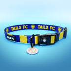 Ukraine Dog Collar - Yellow & Blue Stripe Football Pet Collar