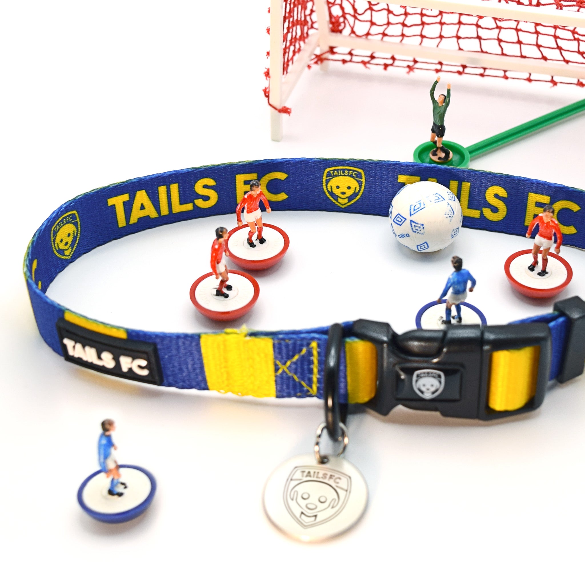 Ukraine Dog Collar - Yellow & Blue Stripe Football Pet Collar
