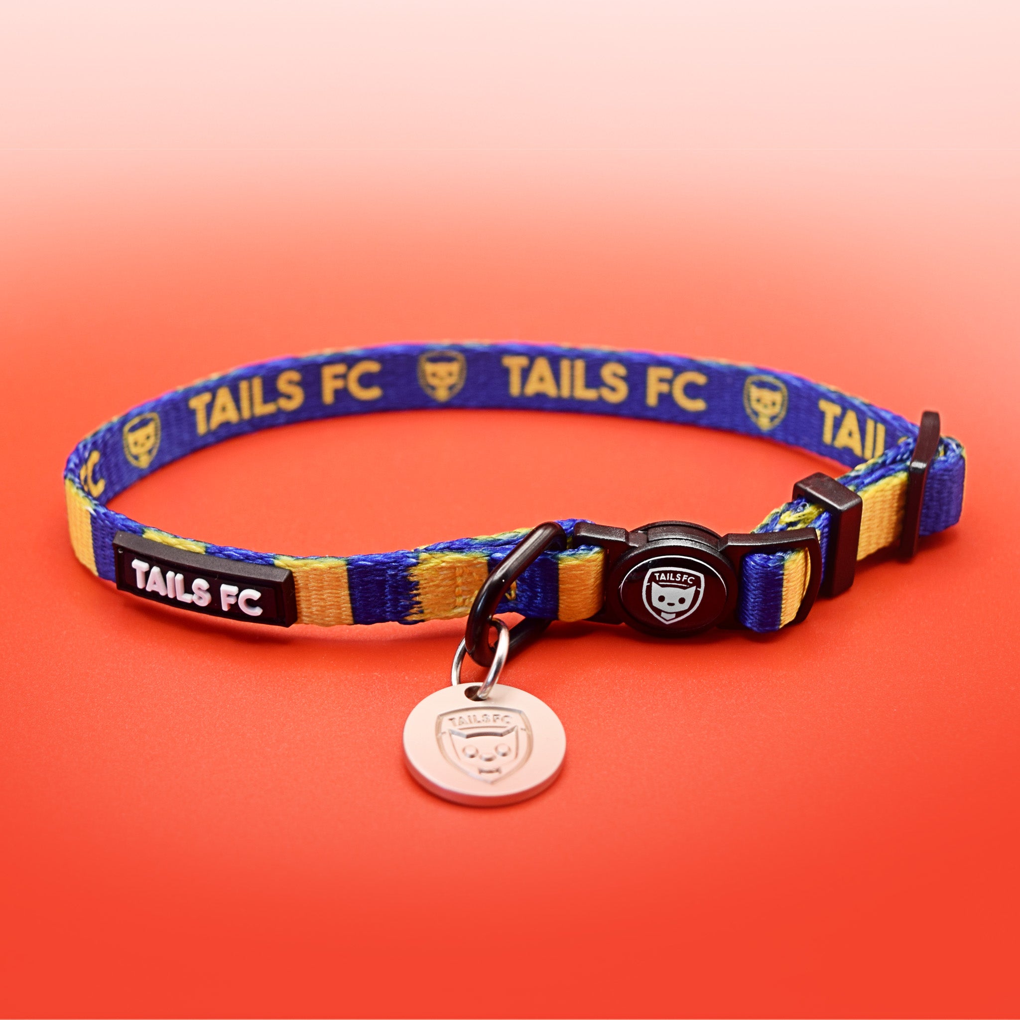 Ukraine Cat Collar - Yellow & Blue Stripe Football Pet Collar