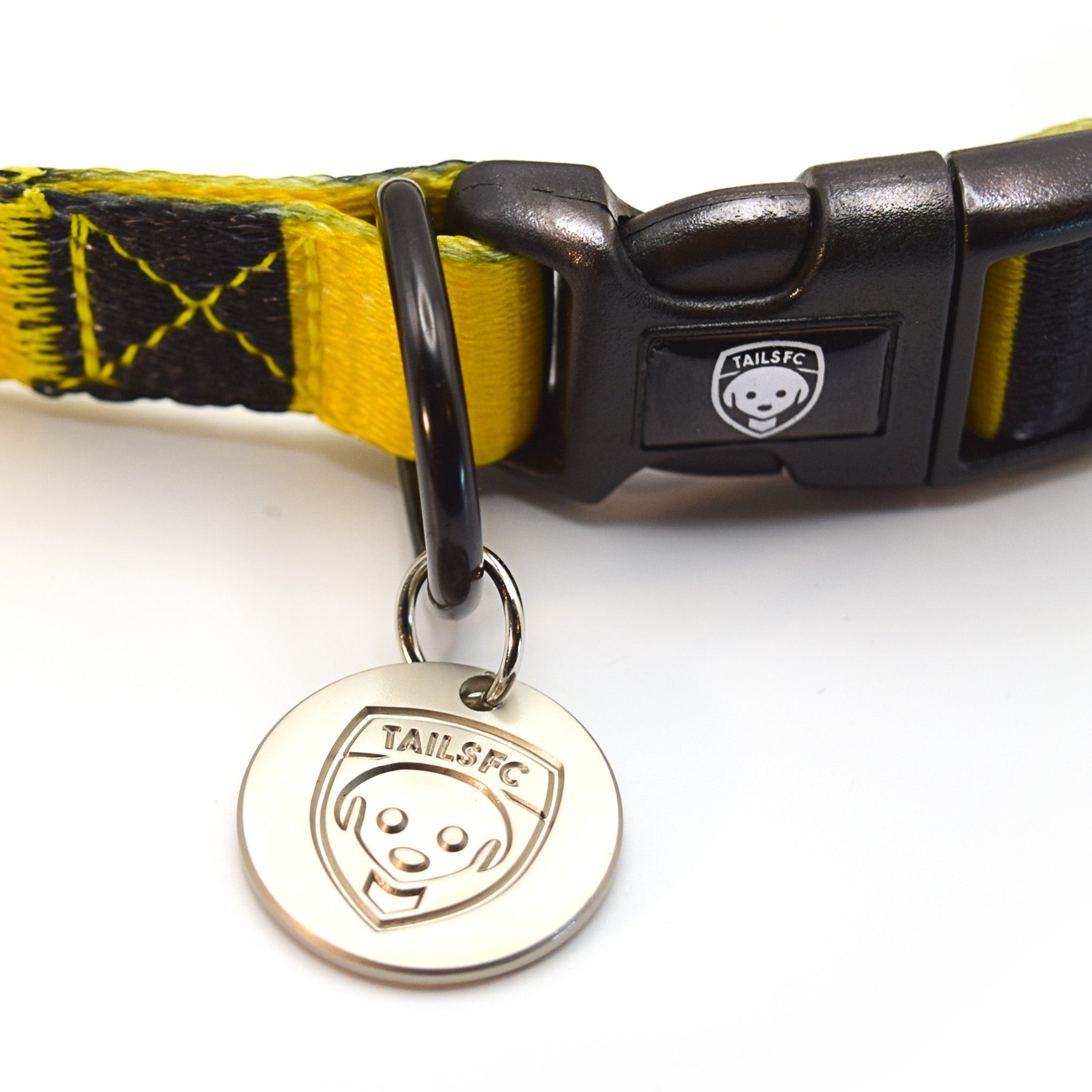 Wolverhampton Dog Collar - Gold & Black Stripe Football Pet Collar