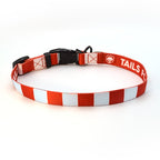 Wrexham Dog Collar - Red & White Stripe Football Pet Collar